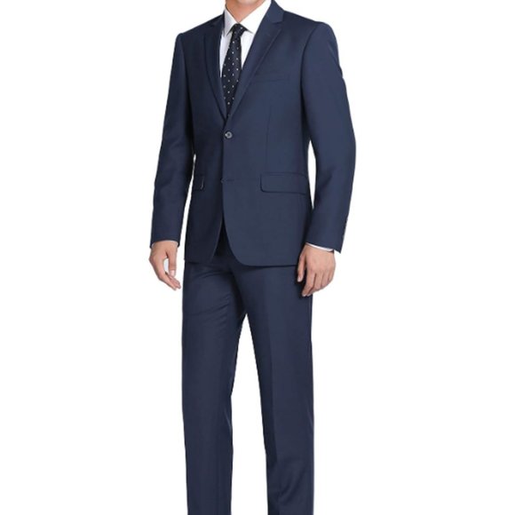 Men's 100% Wool Single Breasted Two Button Notch